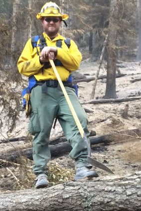 Daniel Barwick on duty at the Washington fire.