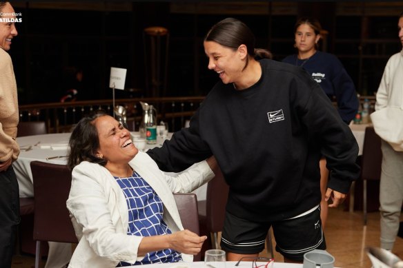 Sam Kerr with her childhood idol.