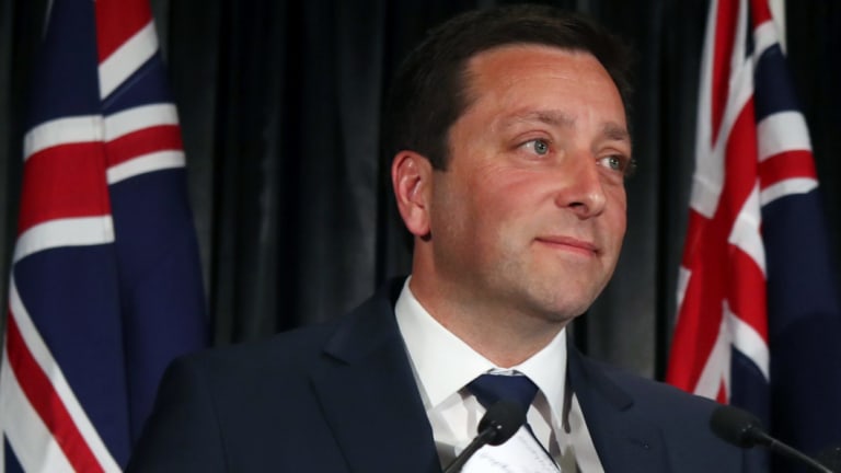 Matthew Guy announces defeat in the Victorian state election on Saturday.