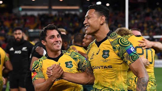 No love lost: Nick Phipps says he is "extremely disappointed" by former team mate Israel Folau's stance. 