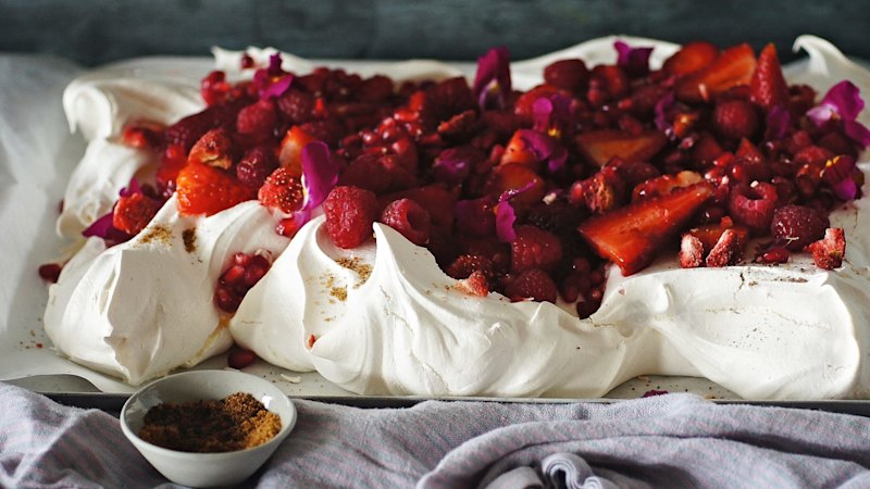 Mixed berries and sumac sugar ‘slablova’