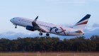 A Regional Express Airlines plane takes off from Melbourne Airport.