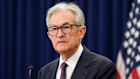 US Federal Reserve chairman Jerome Powell at a news conference after the rate decision.