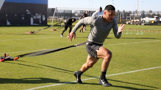 Clear intent: Valentine Holmes insists his sole focus is on making it in the NFL.