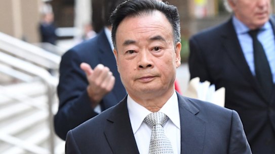 Chau Chak Wing outside the Federal Court in June 2018.