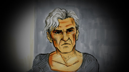 A sketch of Ms Laidley at an earlier hearing.