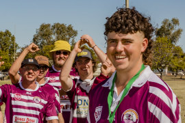 Teenager Mannix Hunt stepped up when the Barcaldine Sandgoannas couldn’t find a coach, and couldn’t put together a team. Now they’re champions.