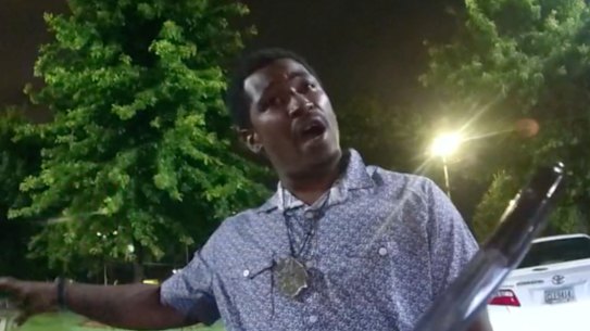 Rayshard Brooks speaking with Officer Garrett Rolfe in the minutes before his death.