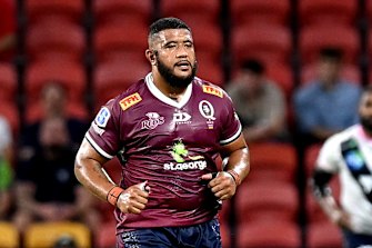 Feao Fotuaika is sent from the field.