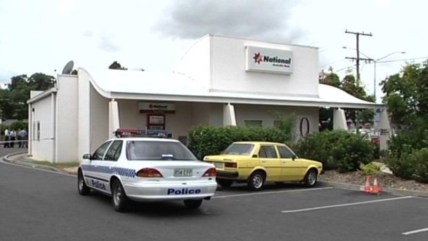 The scene of the crime at the NAB branch in Browns Plains in 1999.