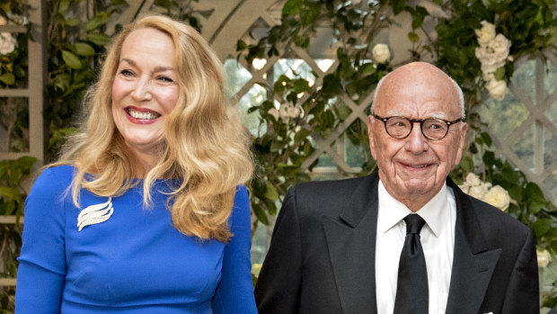 Rupert Murdoch and Jerry Hall in April.
