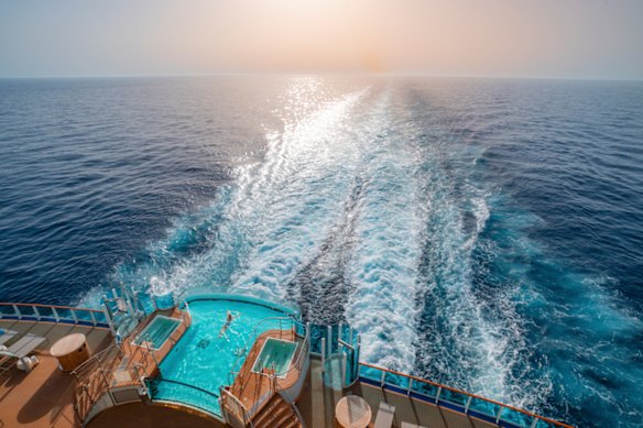 Wake View Terrace is a less-visited spot at the aft of the ship with a stunning infinity pool.