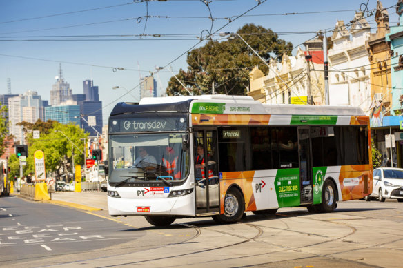 Victoria’s first locally built, fully electric bus (pictured) hit the road in 2020 as part of a trial. 