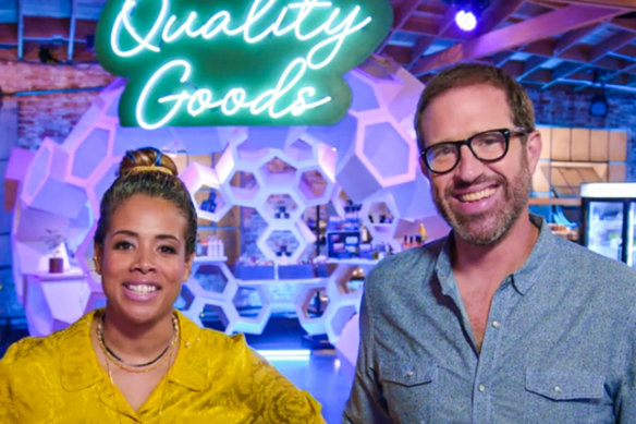 Singer-turned-chef Kelis and weed-enthusiast chef Leather Storrs in Cooked with Cannabis.