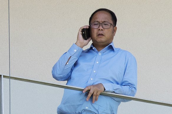 Chinese billionaire Huang Xiangmo at his home in Mosman in 2018.