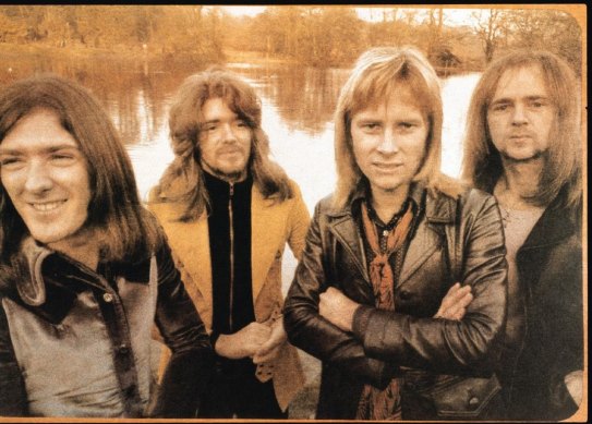 Rock band The Masters Apprentices, Jim Keays and Glenn Wheatley are centre left and right.