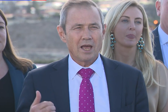 Premier Roger Cook in Ocean Reef on Monday.