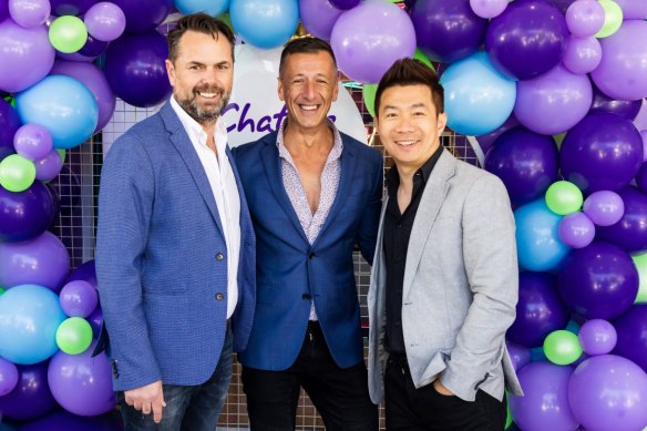 (Left to right) Chatime Mildura’s Ray Pratt; Chatime Australia CEO Carlos Antonius; Chatime managing director and co-founder Chen “Charlley” Zhao.