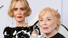 NEW YORK, NEW YORK - JUNE 16: (L-R) Sarah Paulson and Holland Taylor attend the 77th Annual Tony Awards at David H. Koch Theater at Lincoln Center on June 16, 2024 in New York City. (Photo by Dia Dipasupil/Getty Images)
