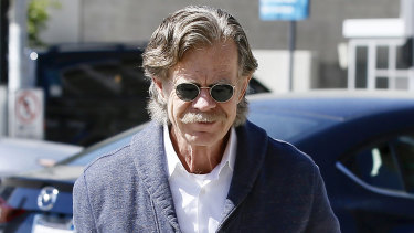 Actor William H. Macy, who was not charged, arrives at the federal courthouse in Los Angeles on Tuesday.