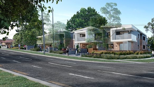 An artist’s impression of the redeveloped housing project in Kingsgrove.