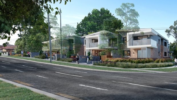 An artist’s impression of the redeveloped housing project in Kingsgrove.