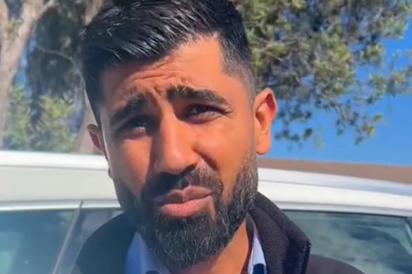 Zahid Safi spotted at a Narre Warren South polling station on Thursday.