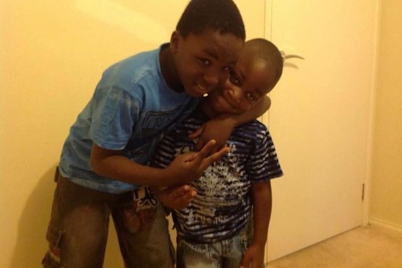 Kevin, right, died a week after the crash.