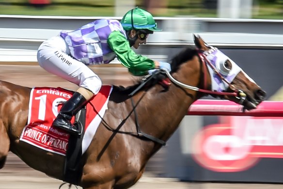 Payne wins the 2015 Melbourne Cup on Prince Of Penzance.