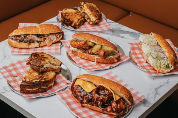 Deli sandwiches at Kerbside Eatery, Edmondson Park.