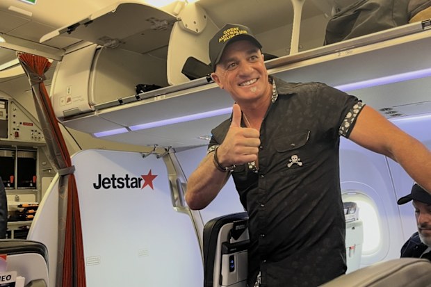 Shannon Noll is on a flight for Jetstar's 22nd birthday