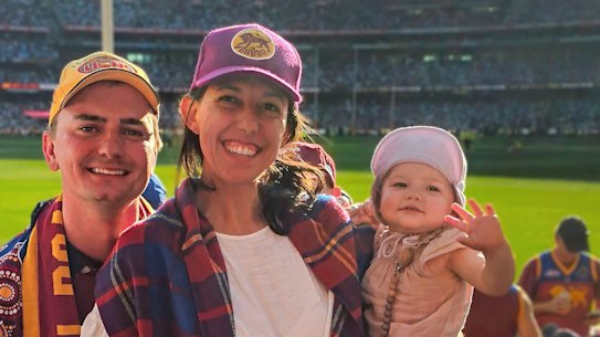 Brisbane-based Nathan Christensen, wife Jessica and their daughter will be in Melbourne for the grand final.