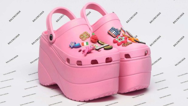 platform crocs with charms