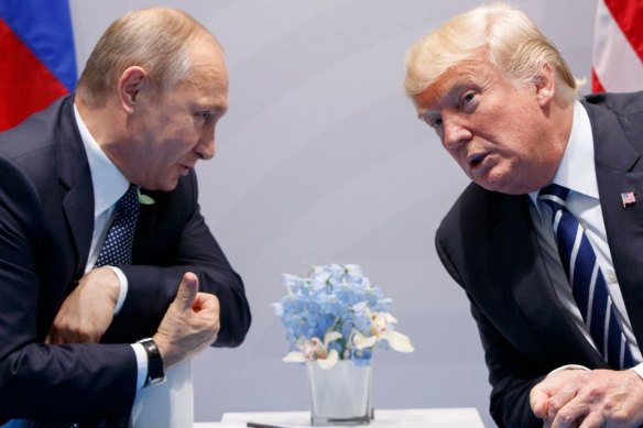 Donald Trump and Vladimir Putin in 2017.