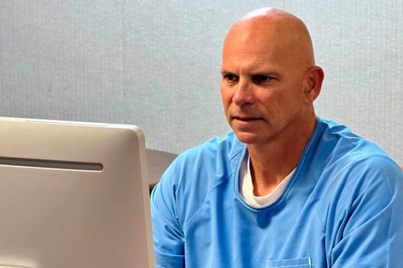 Lyle Menendez appears before the parole board via teleconference.
