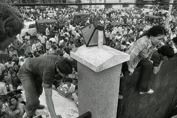 The fall of Saigon during the Vietnam War on April 29, 1975,