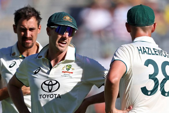 Pat Cummins, Josh Hazlewood and Mitchell Starc.