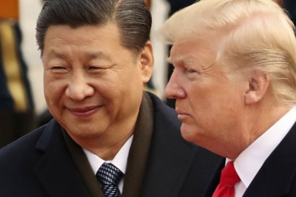 Il presidente cinese Xi Jinping con il presidente americano Donald Trump.