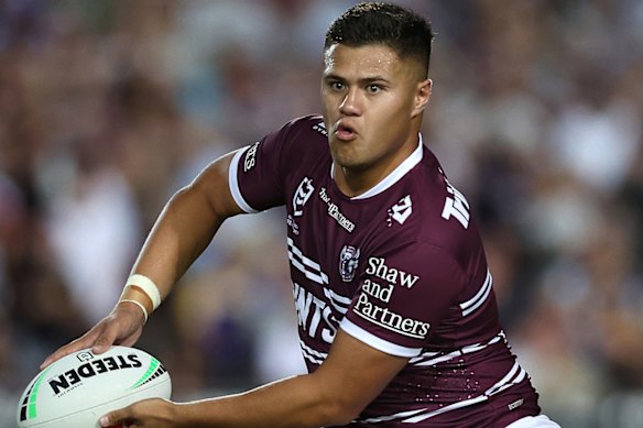 Josh Schuster in action during his Manly days.
