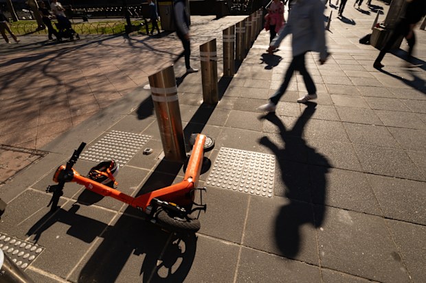 Generic e-scooter pics. Melbourne Council will meet to discuss a scooter ban. Photo by Jason South. 13th July 2024