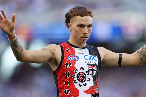 St Kilda's Lance Collard in 2025.