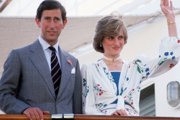 Prince Charles and Princess Diana on their honeymoon, 1981.