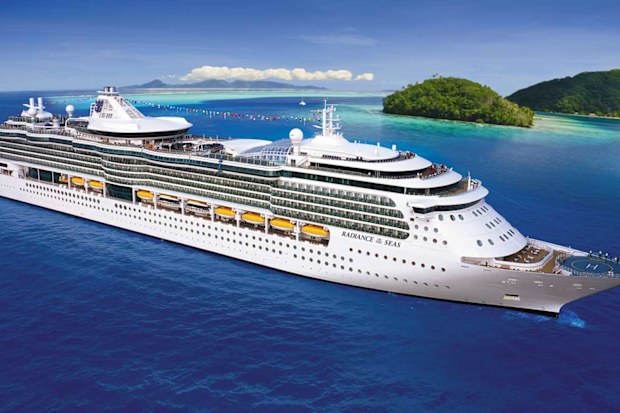 A Royal Caribbean cruise ship.