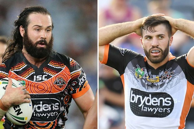 Aaron Woods and James Tedesco are tossing up their future with the Wests Tigers