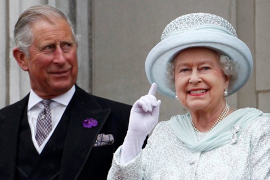 King Charles with his late mother, Queen Elizabeth II.