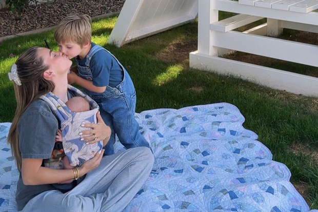 Influencer Emilie Kiser with her two sons