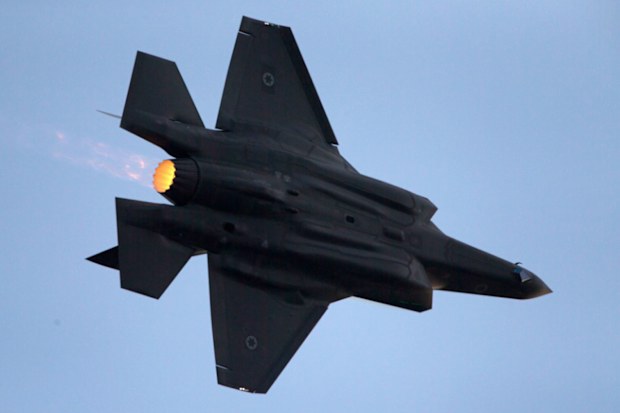 In this 2016 file photo, an Israeli Air Force F-35 plane performs during a graduation ceremony for new pilots in the Hatzerim Air Force Base near Beersheba, Israel.