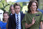 The Prince and Princess of Wales, Prince George and Princess Charlotte at the Wimbledon 2026 men’s singles final