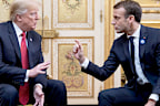 US President Donald Trump and French President Emmanuel Macron.