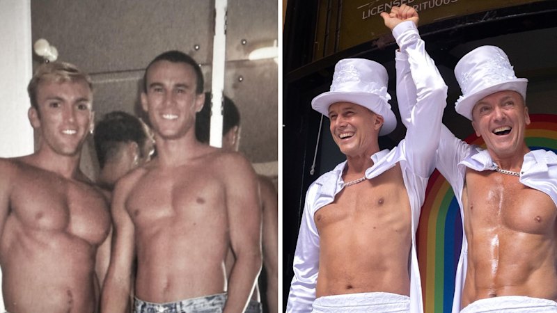 Heath and Darren met at Mardi Gras 30 years ago. This year they said, ‘I do’